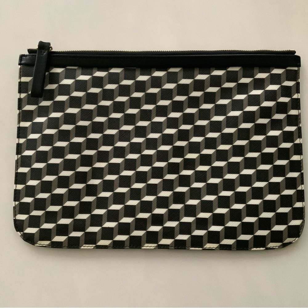 Pierre Hardy Black and White Geometric Pouch